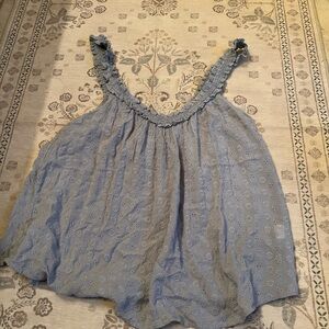 Blue Sleeveless Women's Top